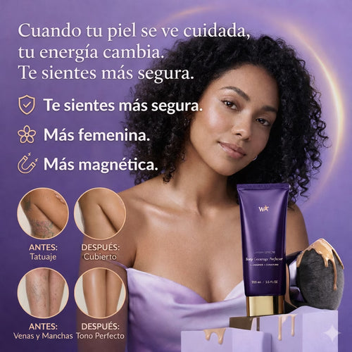 VIREVA™  Skin Veil | Maquillaje Corporal de Alta Cobertura para Piernas y Cuerpo